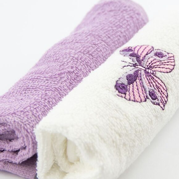 Gold Coast Butterfly Garden Embroidered Cotton Washcloth Set with Decorative Tin - Picture 5 of 9